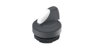 Selector Switch with Grey Frontring 2 Positions 60° Latching Function Short Lever Black IP65 RAFIX 22 FS+