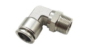 L-Fitting, Stainless Steel, R1/8", Male Thread - Ø6 mm, Push-In Connector