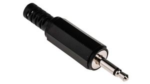 Audio Connector, Plug, Mono, Straight, 3.5 mm, Pack of 10 pieces