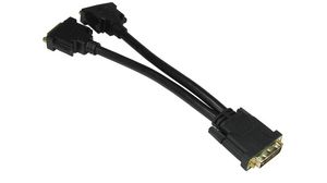 Video Adapter, DVI Plug - DVI Socket, Black