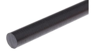 Rod, Polyetheretherketone (PEEK), 1.48g/cm³, 300mm, Black