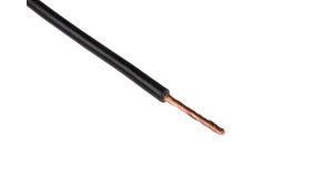 Stranded Wire PVC 1.5mm² Annealed Copper Black H07V-K 100m
