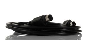 Mini-DIN-kábel DIN 4-tüskés dugó - DIN 4-tüskés aljzat 2m Fekete