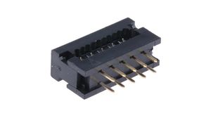 IDC Connector, Right Angle, Plug, Black, 3A, Contacts - 10
