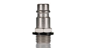 Quick Coupling Plug, Nickel-Plated Brass, 35bar, 100°C, G1/4" Pack of 5 pieces