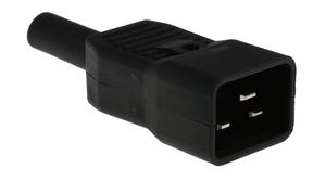 Power Entry Connector, Plug, C20, 16A