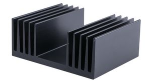 Kühlkörper Schwarz, eloxiert 1K/W 100x125x50mm