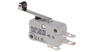 Micro Switch , 16A, 30mA, 1CO, 2.5N, Long Roller Lever