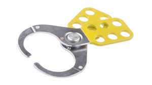 Safety Lockout Hasp, Pack of 6, Steel, Yellow