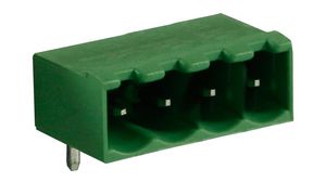 Pluggable Terminal Block, Plug, Right Angle, 15A, 5mm Pitch, 4 Poles