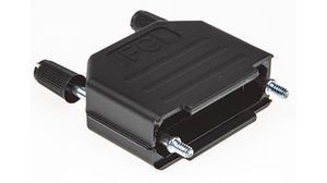 D-Sub Backshell, DA-15, Black, Polyamide