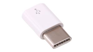Raspberry Pi-adapter, microUSB til USB-C, hvit