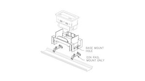 DIN Rail Mounting Adapter for CUB5 Panel Meters