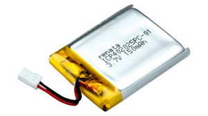 ICP Genopladelig batteripakke, Li-Po, 3.7V, 155mAh, Stik