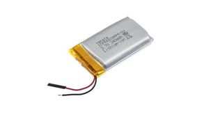 ICP Rechargeable Battery Pack, Li-Po, 3.7V, 340mAh, Wire Lead