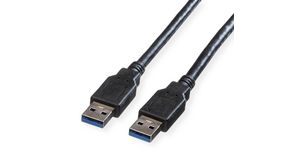 Cable, USB-A Plug - USB-A Plug, 1.8m, USB 3.0, Black