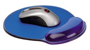 Silikonová podložka pod myš s opěrkou dlaně, 227x250x22mm, Modrý