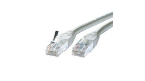 Kabel połączeniowy, Wtyczka RJ45 - Wtyczka RJ45, Cat 5e, U/UTP, 10m, Szary