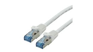 Patch Cable, RJ45 Plug - RJ45 Plug, CAT6a, S/FTP, 7.5m, White
