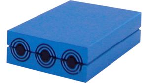 Cable Grommet with Core, 3.5 ... 10.5mm, Cable Entries 3, Blue