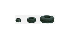Black Polychloroprene 15mm Cable Grommet for Maximum of 11mm Cable Dia.