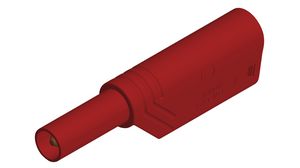 Safety plug, Red, Nickel-Plated, 1kV, 24A