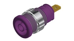 Safety socket, Violet, Gold-Plated, 1kV, 25A