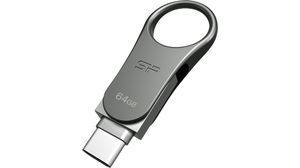 USB Stick, Mobile C80, 64GB, USB 3.2, Grey