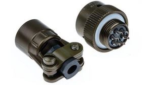851 6 Way Cable Mount MIL Spec Circular Connector Plug, Socket Contacts,Shell Size 10, Bayonet Coupling,
