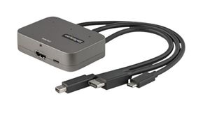Multi-Port Adapter, USB-C Plug / HDMI Plug / Mini DisplayPort Plug - HDMI Socket, Silver