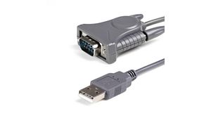 USB Serial Adapter, RS232, 1 DB9 Male / DB25 Male