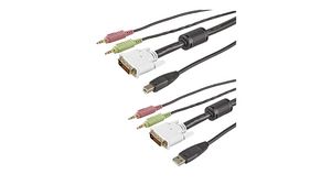 Câble adaptateur KVM DVI-I / USB / Audio, 1.8m