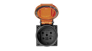 Wall Outlet 1x CH Type J (T15) Socket Flush Mount 10A 250V Orange