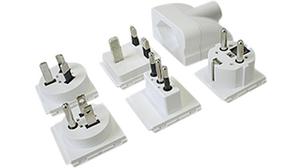 Travel Adapter Set, CH Type J (T13) Socket - US Type B Plug / IT Type L Plug / DE/FR Type F/E (CEE 7/7) Plug / UK Type G (BS1363) Plug / AU Type I Plug, 6.3A