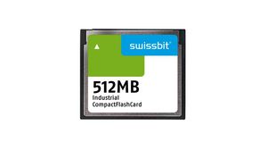 Industrial Memory Card, CompactFlash (CF), 512MB, 32MB/s, 19MB/s, Grey