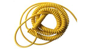 Spiral Cable Doorflex 5x 0.5mm? Yellow 1 ... 5m
