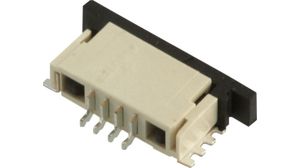 FFC / FPC Connector, Poles - 4, 200V, 1A, Right Angle