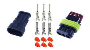 AMP-SUPERSEAL Kit, Socket / Pin, 3 Contacts