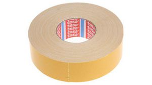 4964 White Double Sided Cloth Tape, 0.39mm Thick, 7.5 N/cm, Cloth Backing, 50mm x 50m