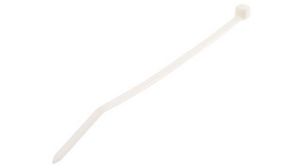 Cable Ties, Standard, 100mm x 2.5 mm, White Nylon, Pk-100