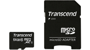 MicroSD-muistikortti, microSD, 64GB, 45MB/s, 45MB/s, Musta