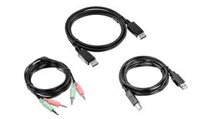 KVM Cable Kit, DisplayPort 1.2, USB, Audio, 1.83m