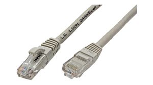 Kabel połączeniowy, Wtyczka RJ45 - Wtyczka RJ45, Kabel połączeniowy, U/UTP, 2m, Szary