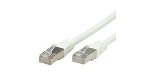 Patch Cable, RJ45 Plug - RJ45 Plug, CAT6, S/FTP, 1m, White