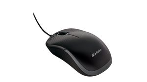 Mouse 1000dpi Optical Ambidextrous Black
