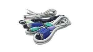 KVM-kabel med DPP, USB / DVI / Audio, 1.8m