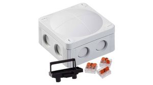 Junction Box with Terminal Insert, 4mm?, 85x85x51mm, Cable Entries 8, Polypropylene