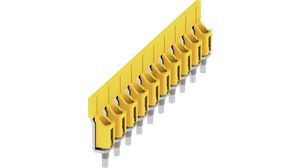 Jumper Bar, Screw-in, 10 Pole, Yellow, 28 x 155.7mm