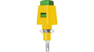 Quick-release terminal 4mm 5A 33V Green / Yellow