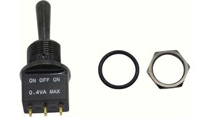 Miniature Toggle Switch ON-OFF-ON 400 mA 1CO IP67